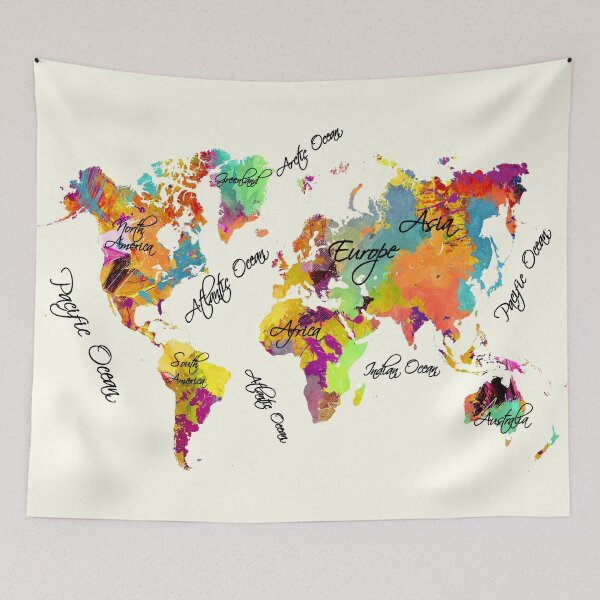Item preview, world map text color designed and sold by JBJart.