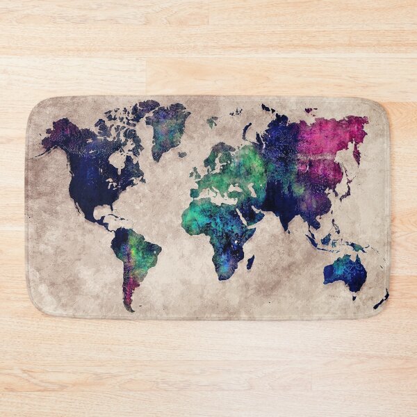 Item preview, World map watercolor 1 designed and sold by JBJart.