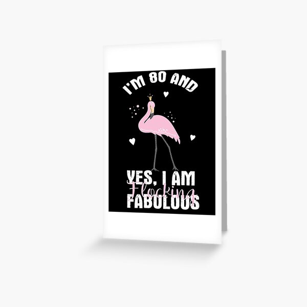 Carte De Vœux J Ai 60 Ans Et Je M Assemble Fabuleusement Image Illustration D Une Dessin Anime Mignon Flamingo Citation Drole Pour Un Anniversaire Par Bullquacky Redbubble