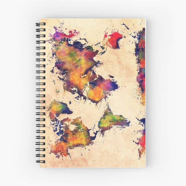 Item preview, World map watercolor 3 designed and sold by JBJart.