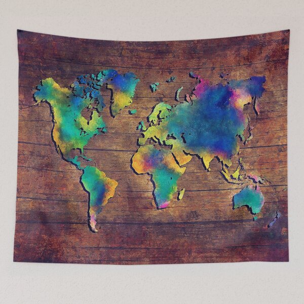 Item preview, World map watercolor 2 designed and sold by JBJart.