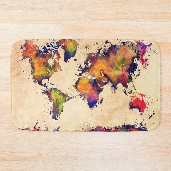 Item preview, World map watercolor 3 designed and sold by JBJart.