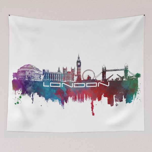 Item preview, London skyline city blue  designed and sold by JBJart.