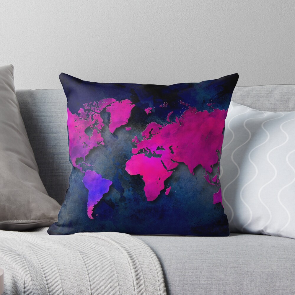 World map special 7 Throw Pillow