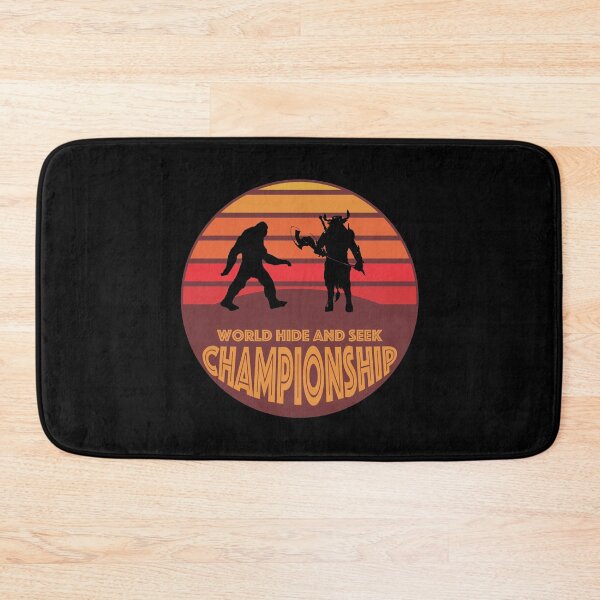 Item preview, Bigfoot vs Minotaur World Hide and Seek Championship designed and sold by NoveltyMerch.