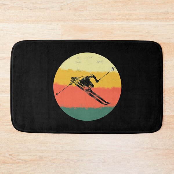 Item preview, Retro Downhill Snow Skiing Ski Jump Vintage Style print designed and sold by NoveltyMerch.