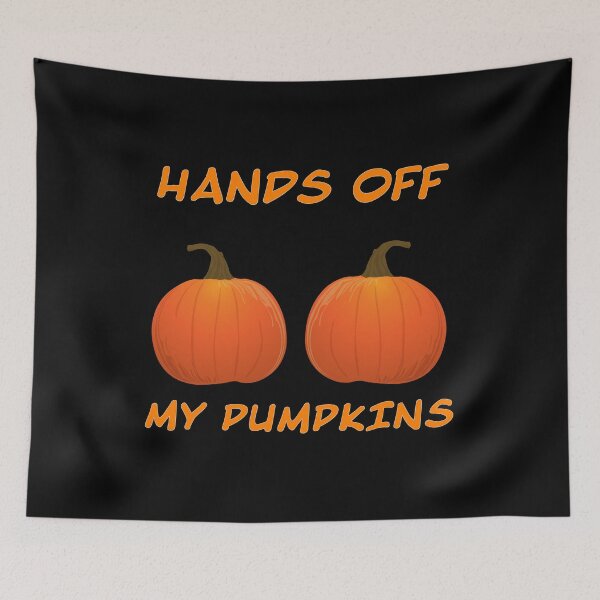 Item preview, Funny Halloween graphic Hands Off My Pumpkins Graphic Tee designed and sold by NoveltyMerch.