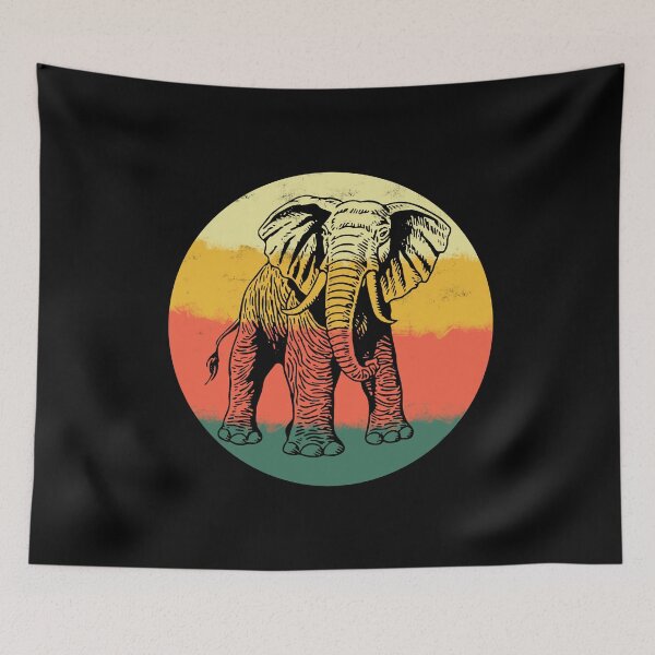 Item preview, Retro Elephant Logo Illustration Vintage Graphic product designed and sold by NoveltyMerch.