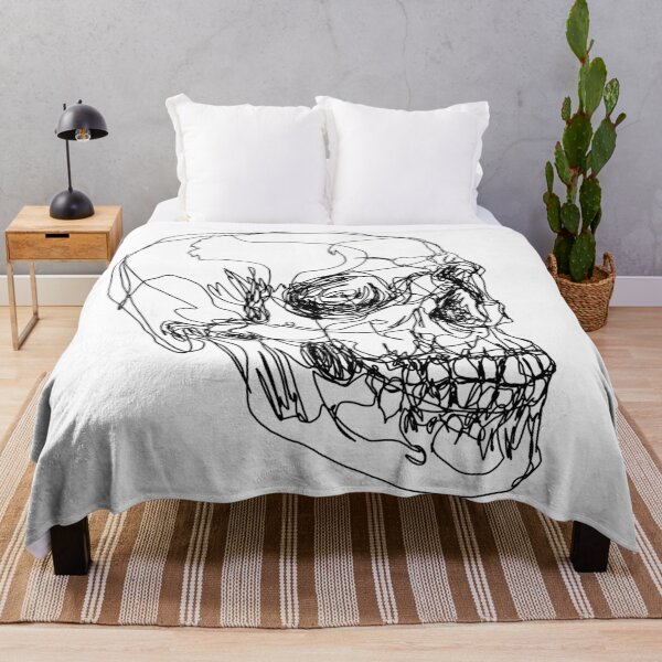 Item preview, Single Line Skull | Single Line Linework Illustration designed and sold by LeadBlackLines.