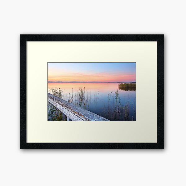 Stunning sunset at Long Jetty NSW Australia seascape Framed Art Print