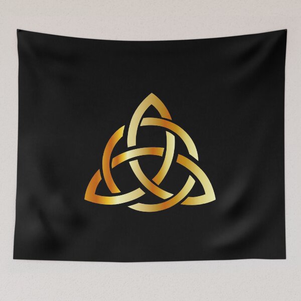 Item preview, Golden triquetra celtic cross-3 point Celtic Trinity knot designed and sold by Shawlin Islam.