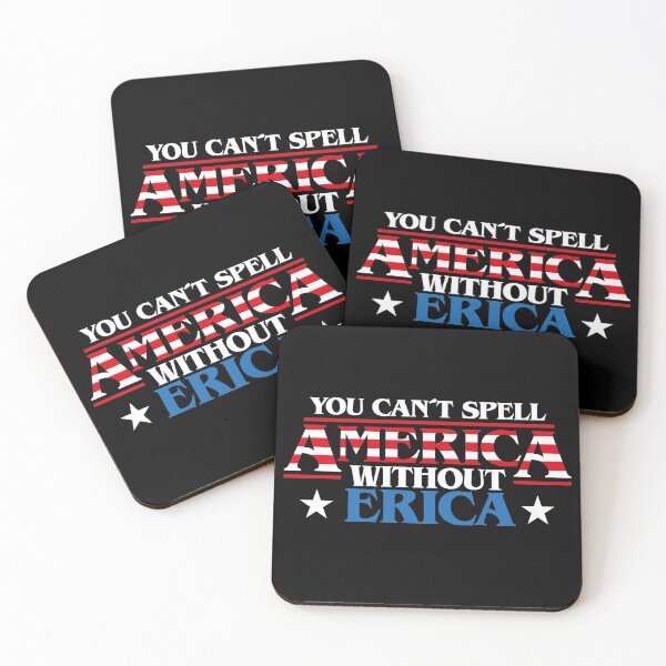Item preview, You can't spell AMERICA without ERICA (Strange thing), patriot flag of the United States, 4th f July tv series 80s quote, nerd, stripes designed and sold by frikybomb.