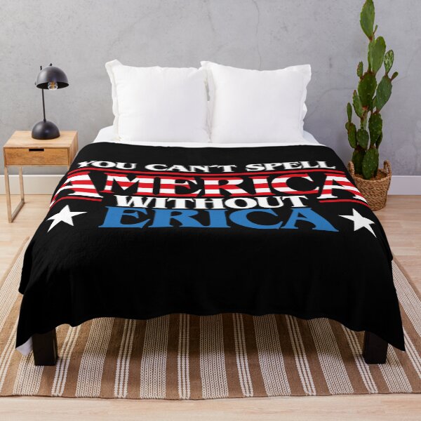 Item preview, You can't spell AMERICA without ERICA (Strange thing), patriot flag of the United States, 4th f July tv series 80s quote, nerd, stripes designed and sold by frikybomb.