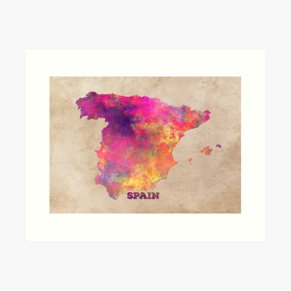 Spain map Art Print