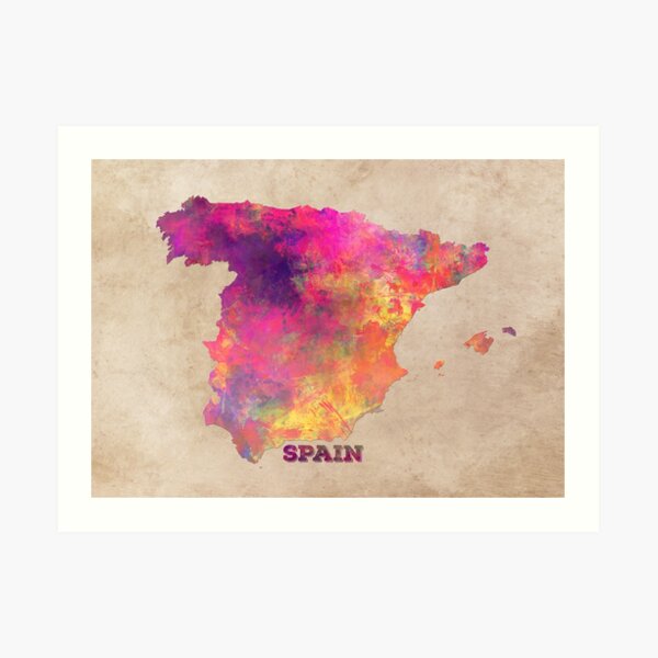 Spain map Art Print