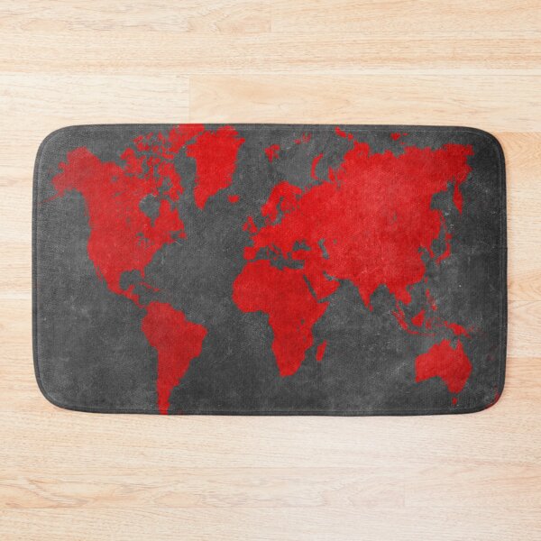 Item preview, World map black and red designed and sold by JBJart.