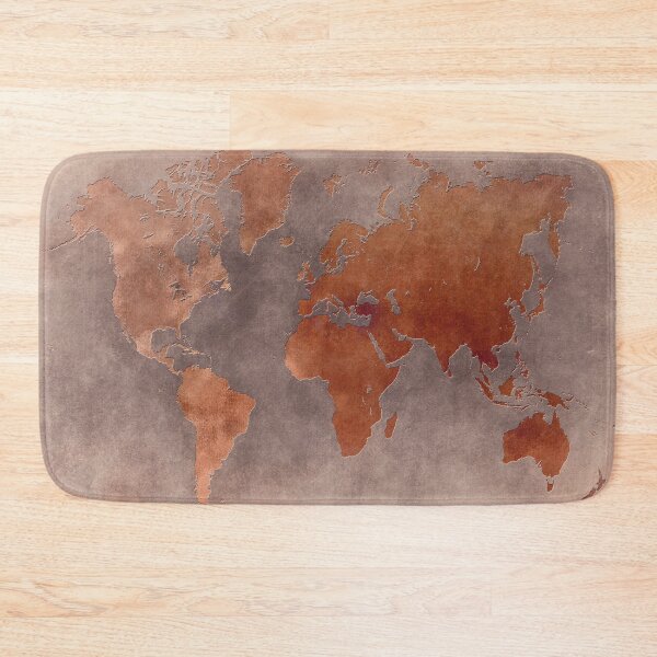 Item preview, World map brown designed and sold by JBJart.