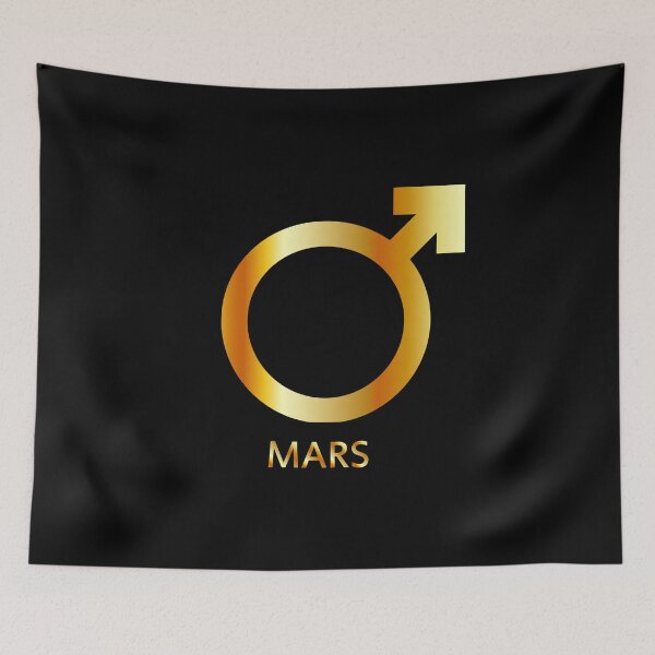 Item preview, Zodiac and astrology symbol of the planet Mars in gold colors- astronomical icon designed and sold by Shawlin Islam.
