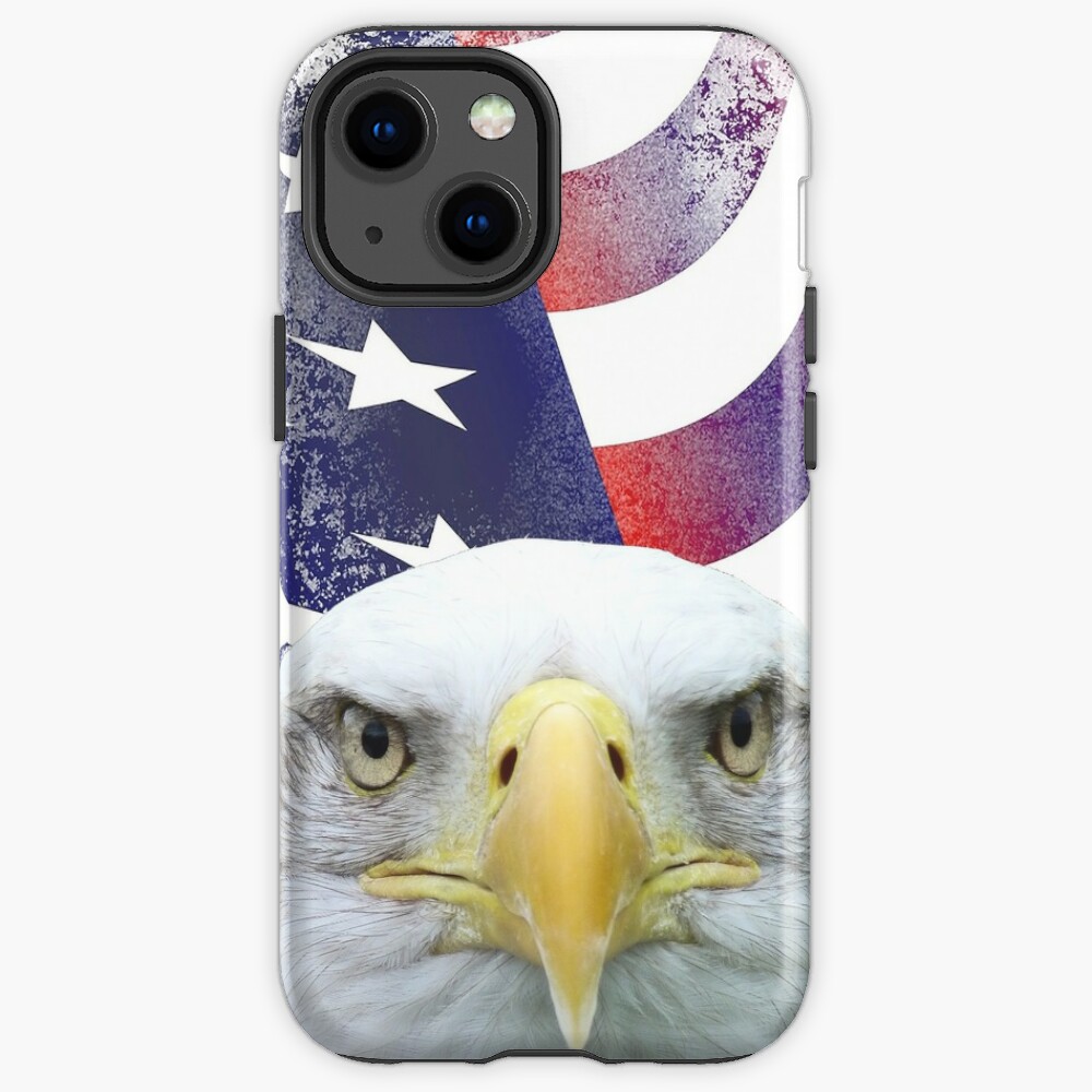 : iPhone 13 Bald Eagle with USA Flag Case : Cell Phones &  Accessories