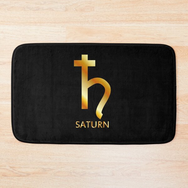 Item preview, Zodiac and astrology symbol of the planet Saturn in gold colors- astronomical icon designed and sold by Shawlin Islam.