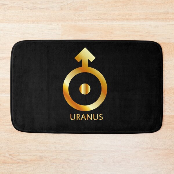 Item preview, Zodiac and astrology symbol of the planet Uranus in gold colors- astronomical icon designed and sold by Shawlin Islam.