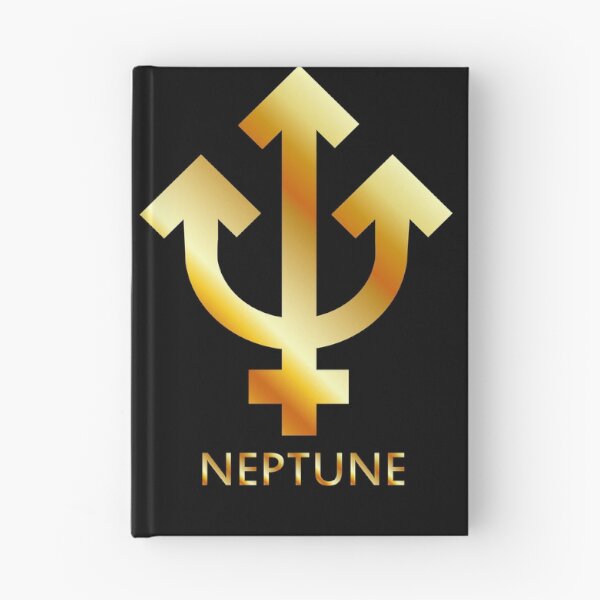 Item preview, Zodiac and astrology symbol of the planet Neptune in gold colors- astronomical icon designed and sold by Shawlin Islam.