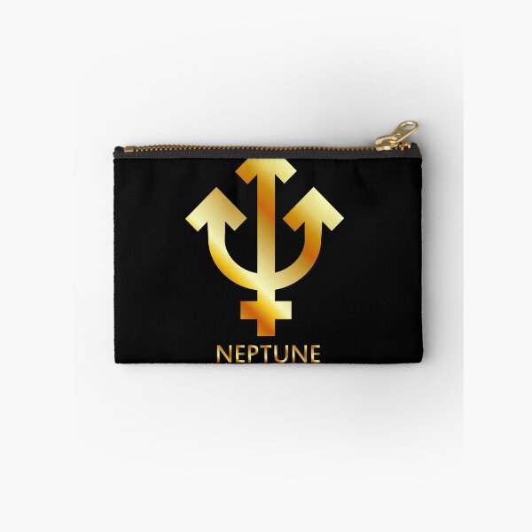 Item preview, Zodiac and astrology symbol of the planet Neptune in gold colors- astronomical icon designed and sold by Shawlin Islam.