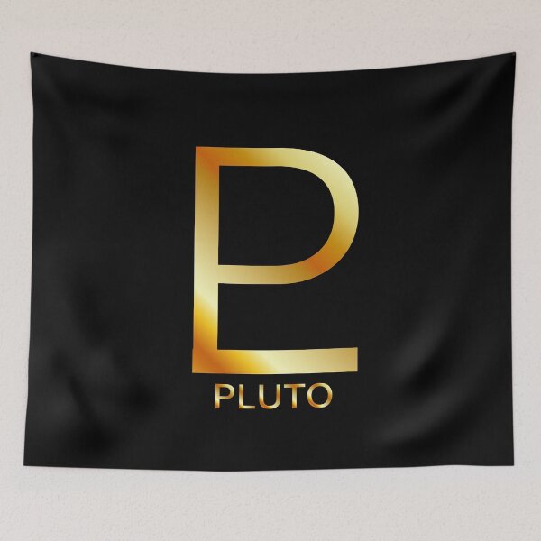 Item preview, Zodiac and astrology symbol of the planet Pluto in gold colors- astronomical icon designed and sold by Shawlin Islam.