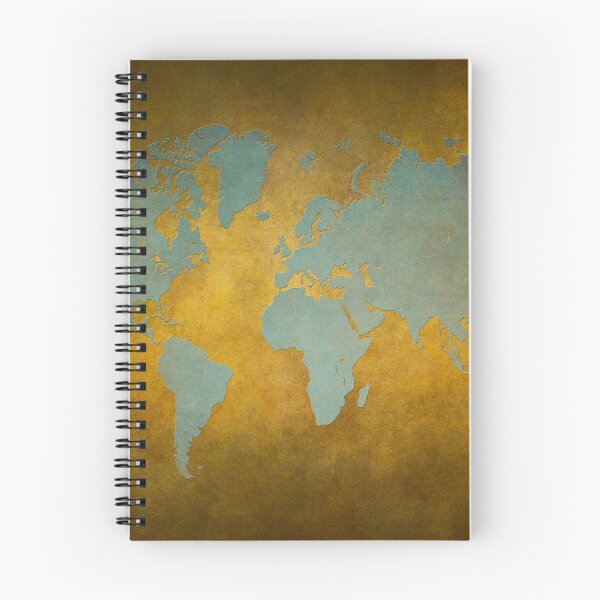 Item preview, World map gold green designed and sold by JBJart.
