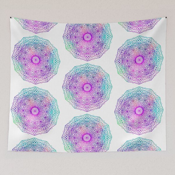 Item preview, Sea Foam Glow Colorful Mandala designed and sold by XanderWitch Creative.