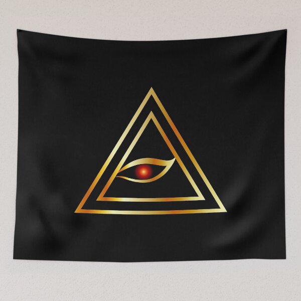 Item preview, All Seeing Eye of illuminati in gold designed and sold by Shawlin Islam.