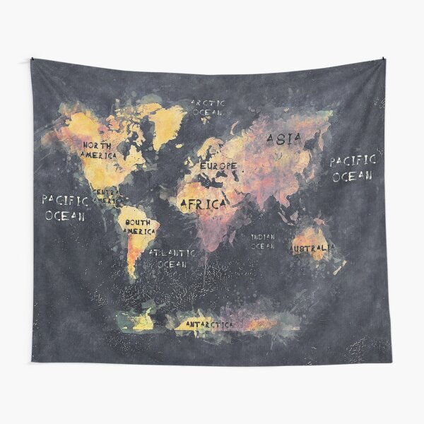 world map 12 Tapestry
