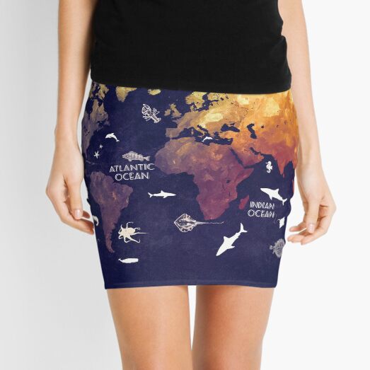 world map 11 Mini Skirt