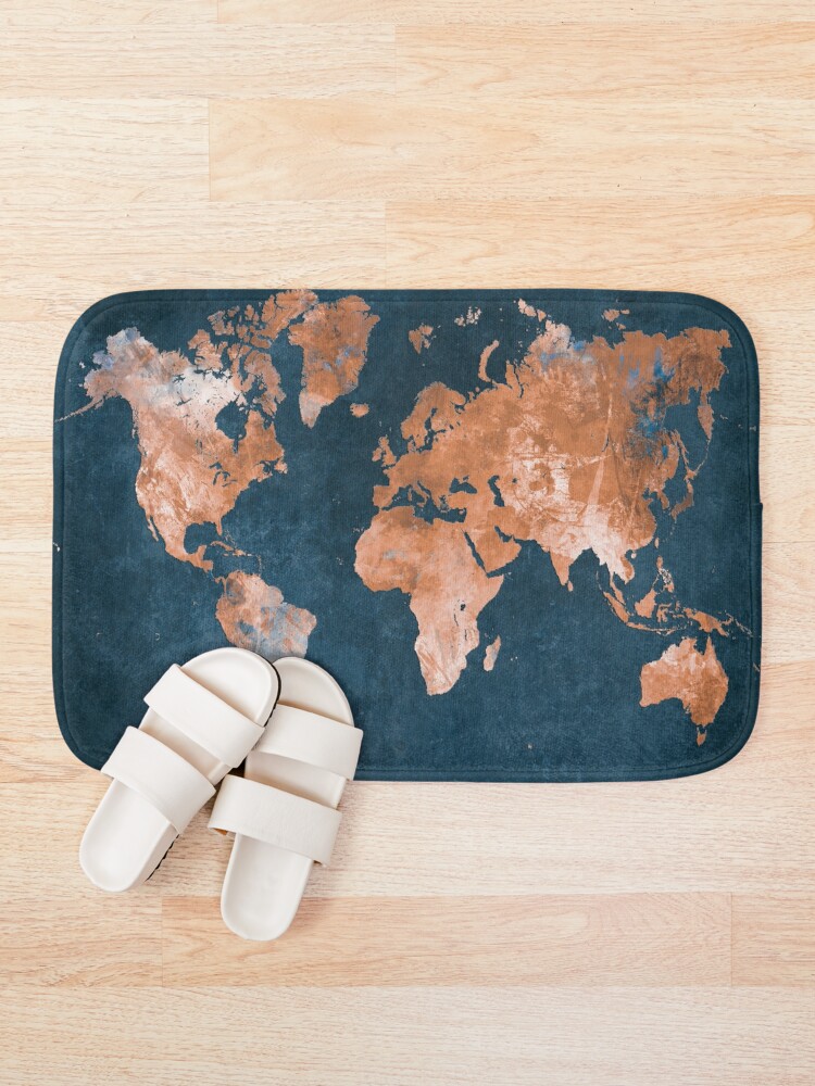 Alternate view of world map 15 #map #worldmap Bath Mat