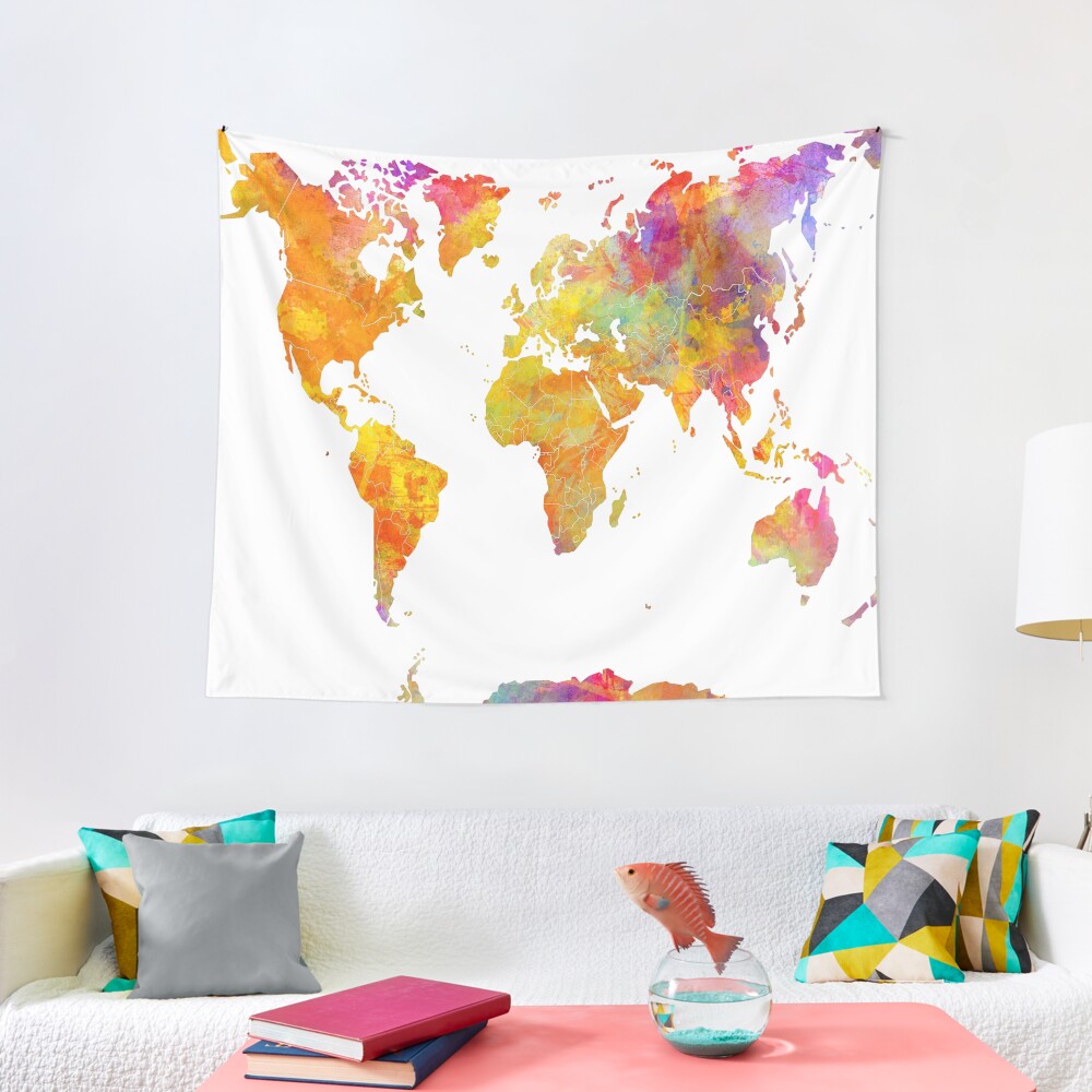 world map 23 #map #worldmap Tapestry