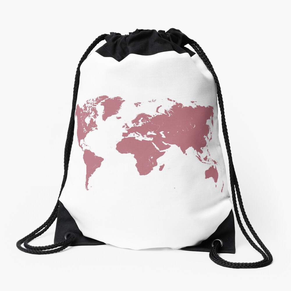 world map 26 #map #worldmap Drawstring Bag