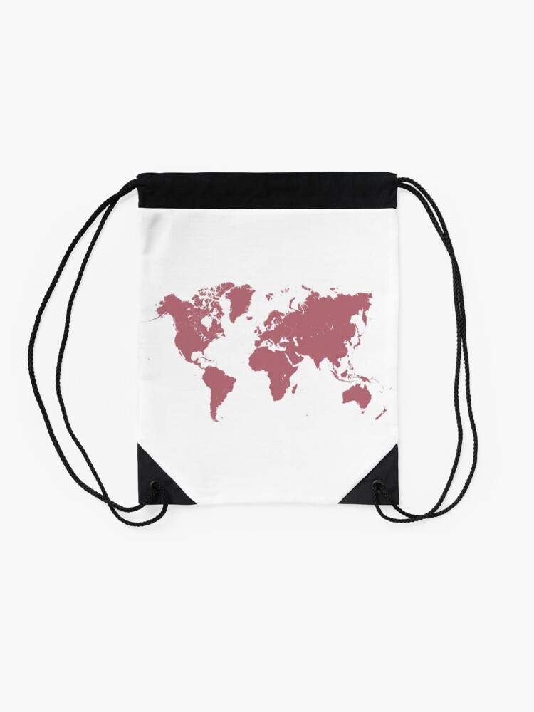 Alternate view of world map 26 #map #worldmap Drawstring Bag