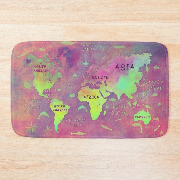 Item preview, world map 50 pink #map #worldmap designed and sold by JBJart.