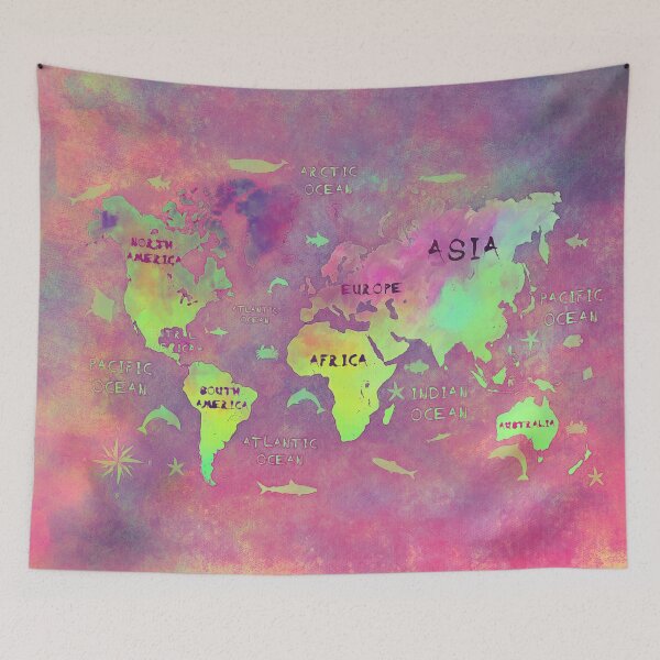 Item preview, world map 50 pink #map #worldmap designed and sold by JBJart.