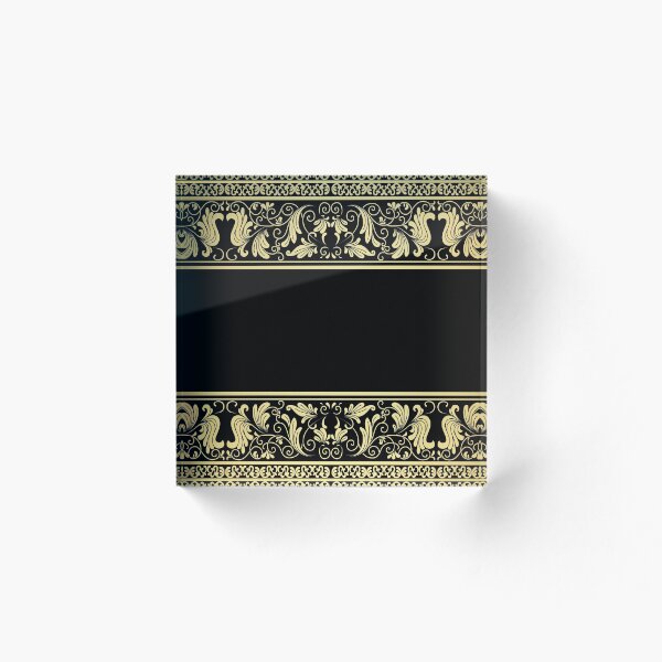 Item preview, Black Gold Border Floral designed and sold by SpiceTree.