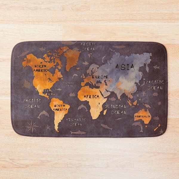 Item preview, world map 51 brown #map #worldmap designed and sold by JBJart.