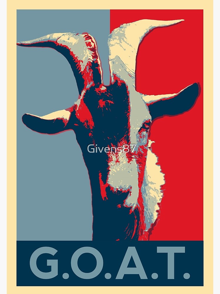 G O A T Goat Greatest Of All Time Greeting Card By Givens87 Redbubble