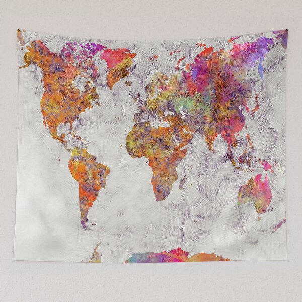 Item preview, world map 54 color #map #worldmap designed and sold by JBJart.