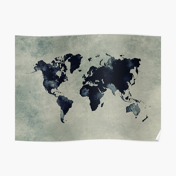 world map 60 #map #worldmap Poster