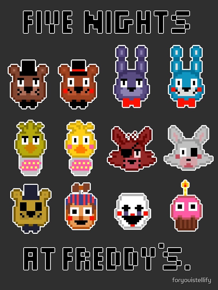 Fnaf 1 Grid/Pixel Art : r/fivenightsatfreddys