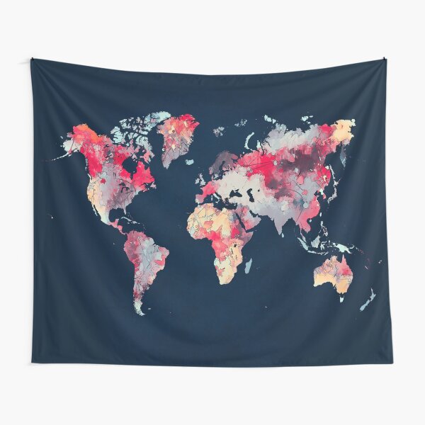 world map 69 #map #worldmap Tapestry