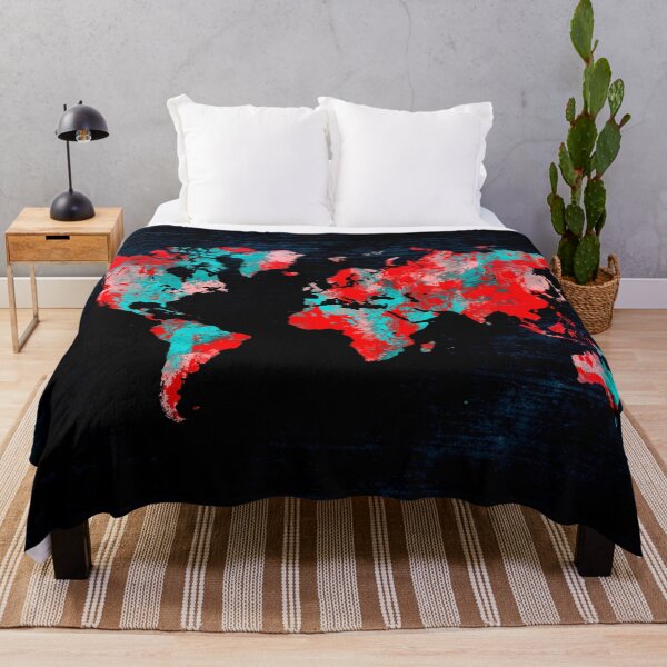 Item preview, world map 82 red blue #map #worldmap designed and sold by JBJart.