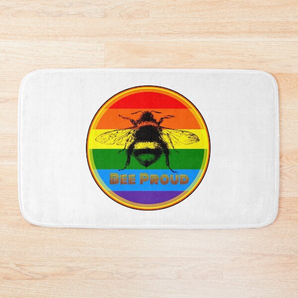 Item preview, BEE PROUD. CELEBRATE PRIDE with this rainbow flag coloured Bumblebee Illustration designed and sold by tinytiger77.