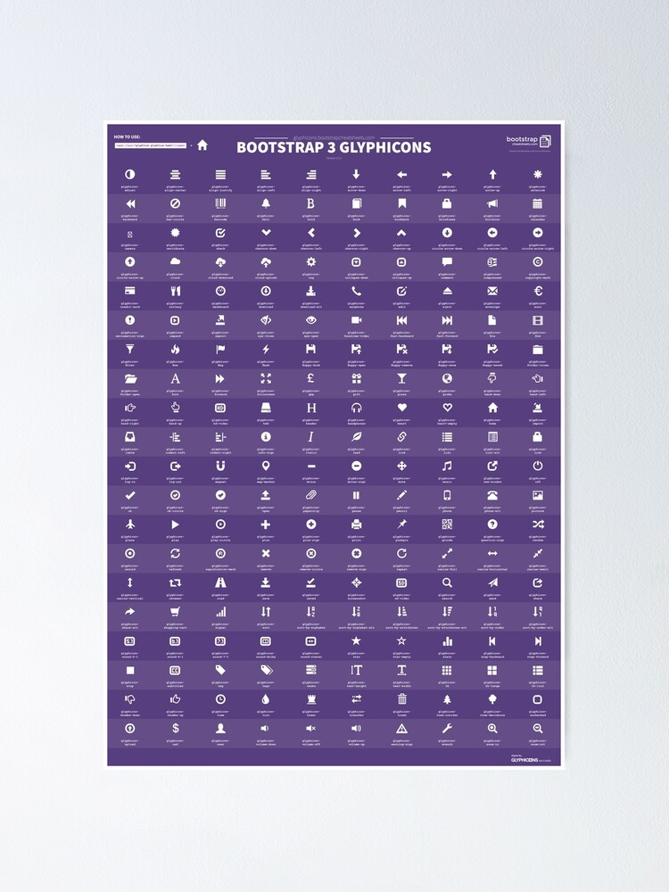 Glyphicon Cheat Sheet
