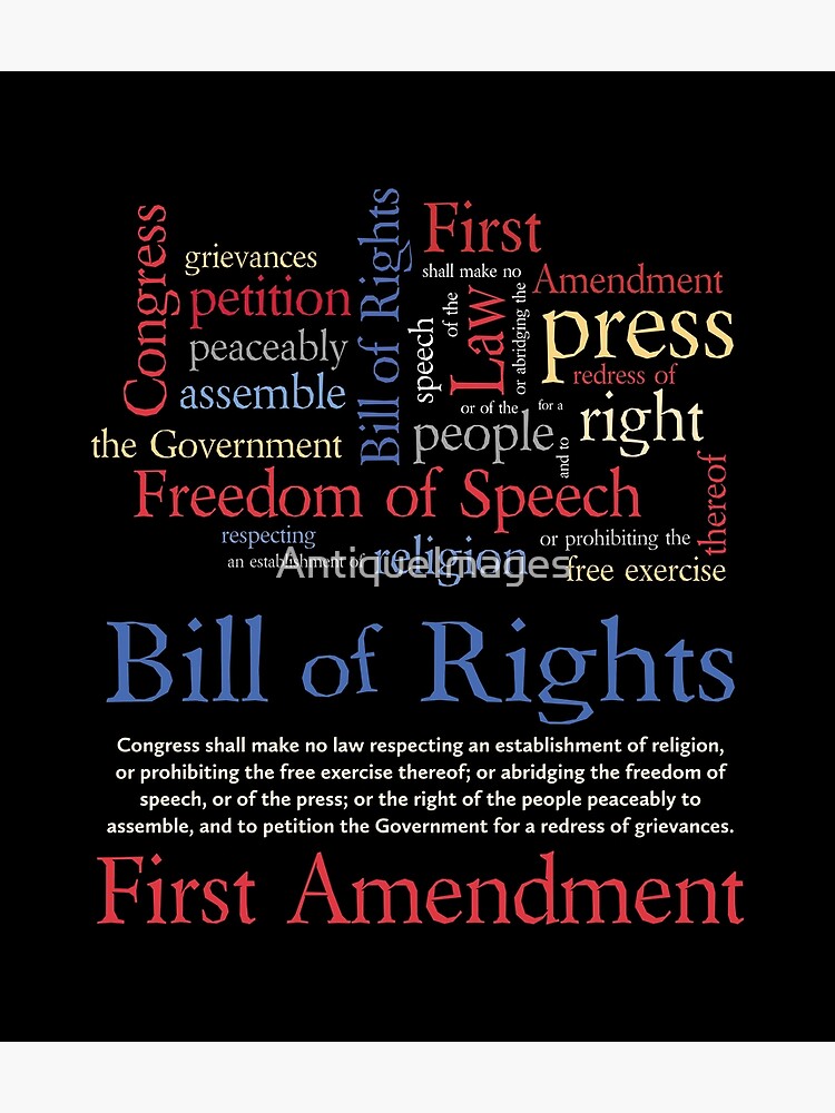 Freedom of Speech Framed Art Print, Americana Art, Freedom of Religion, Patriotic Art, First Amendment outlet